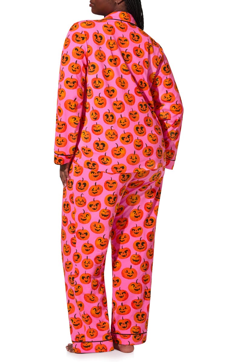 BedHead Pajamas Stretch Organic Cotton Pajamas, Alternate, color, Jolly Jack-O-Lantern