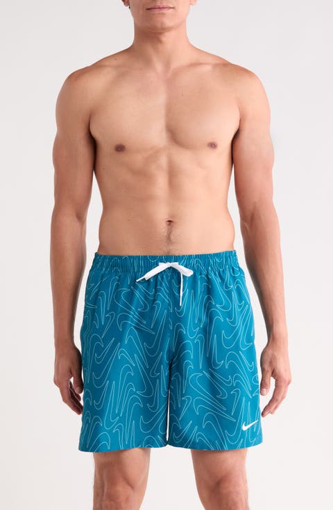 Breaker Tossed Swoosh Swim Trunks
