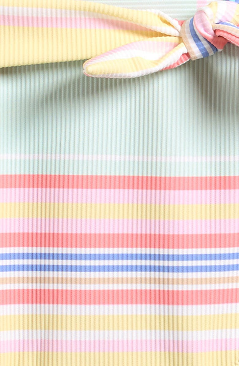 Shade Critters Kids' Stripe Tie Front One-Piece Swimsuit, Alternate, color, Multi