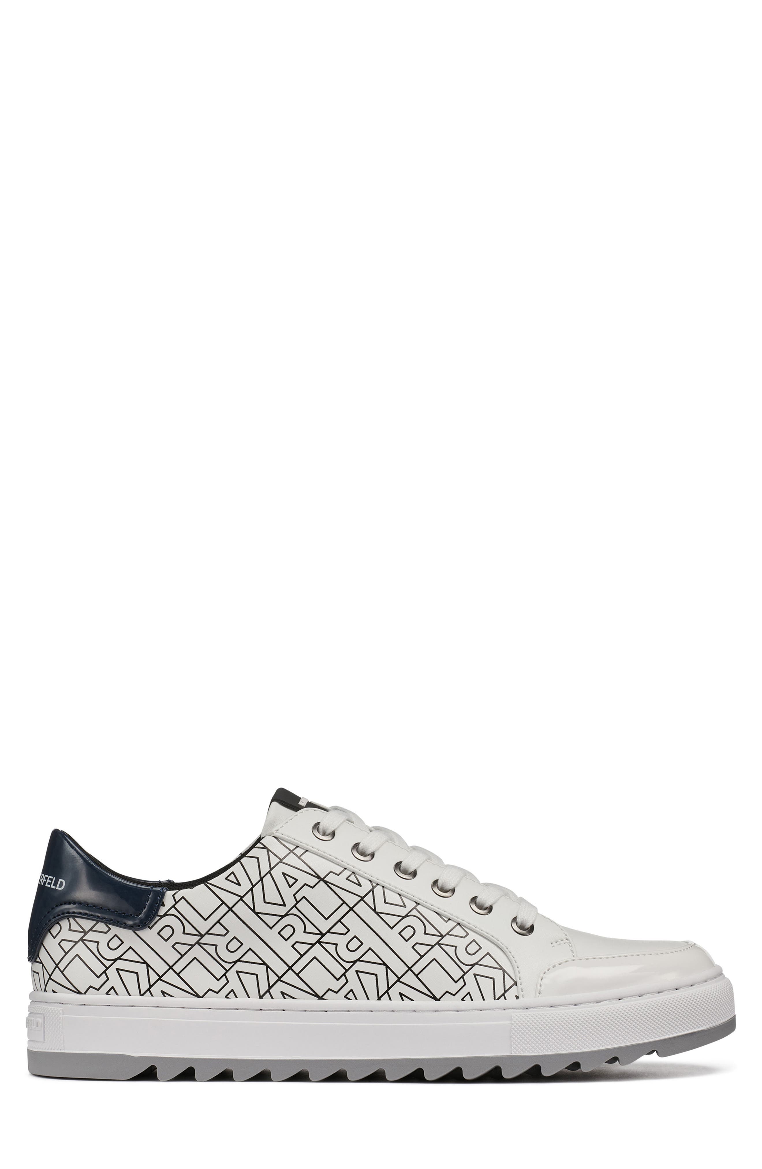 Logo Leather Sneaker, Alternate, color, WHITE