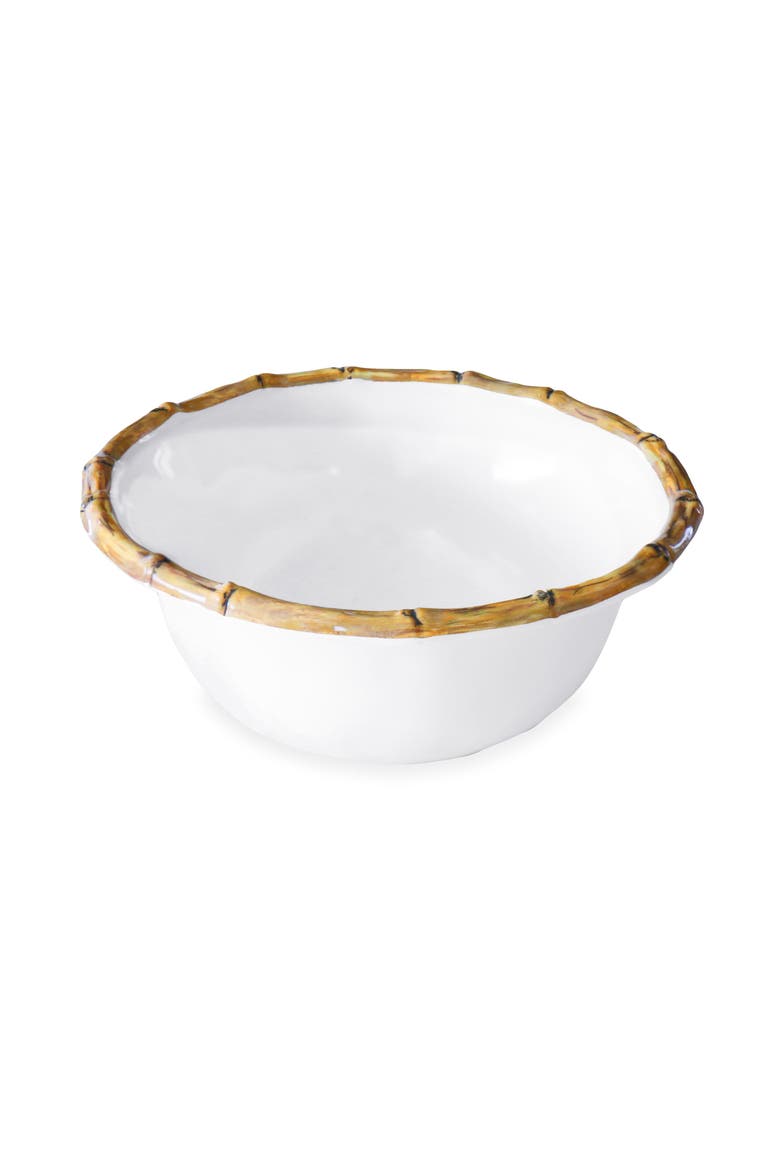 Vida Cane Cereal Bowl, Set of 4, Main, color, White