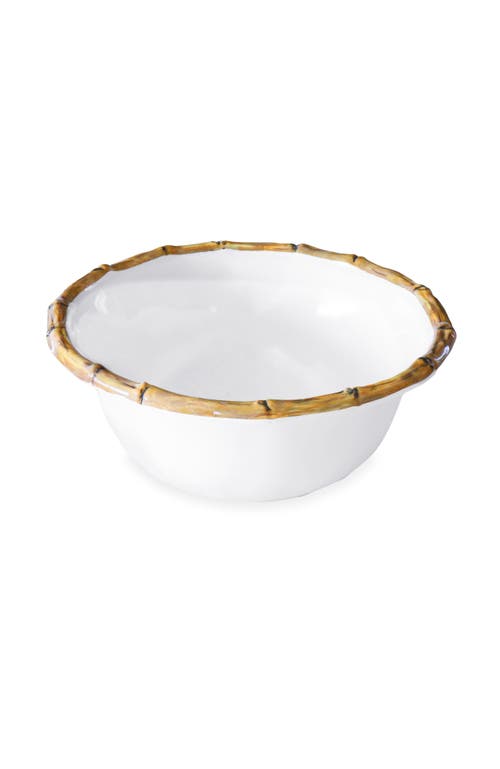 Beatriz Ball Collection Vida Cane Cereal Bowl, Set Of 4 In White