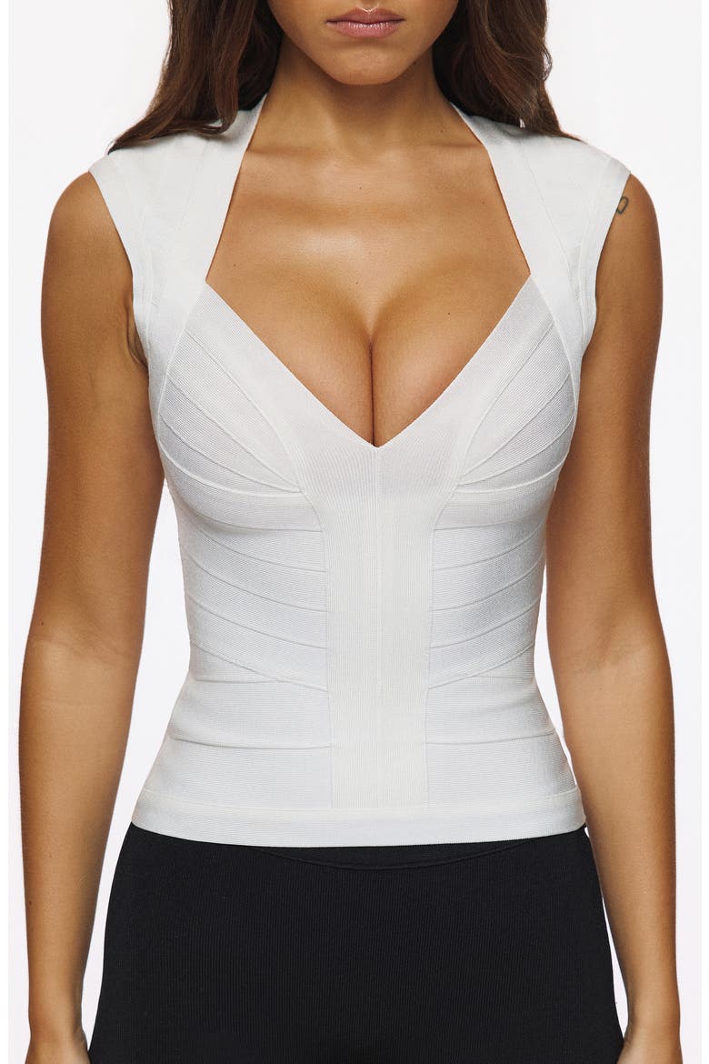 Icon White Bandage Top, Main, color, WHITE