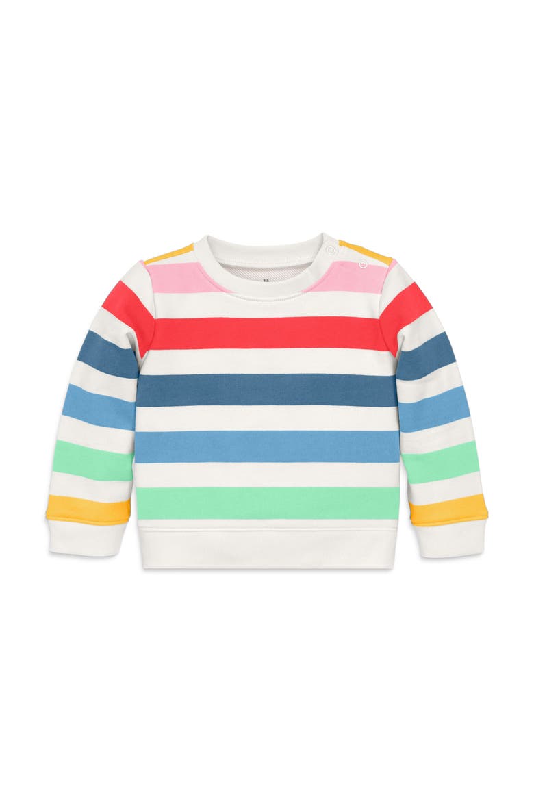 Baby Sweatshirt, Alternate, color, Ivory Candy Stripe