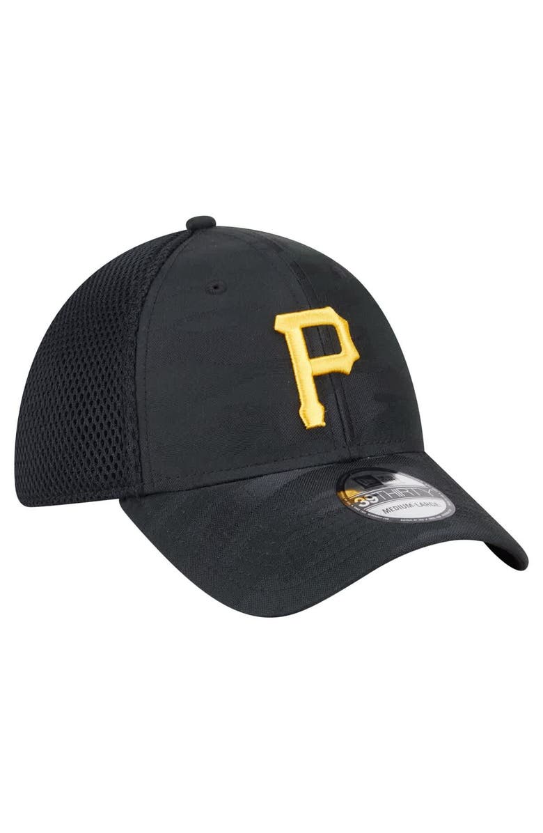 New Era Men's New Era Black Pittsburgh Pirates Subtle Camo 39THIRTY Flex Hat, Alternate, color, Black
