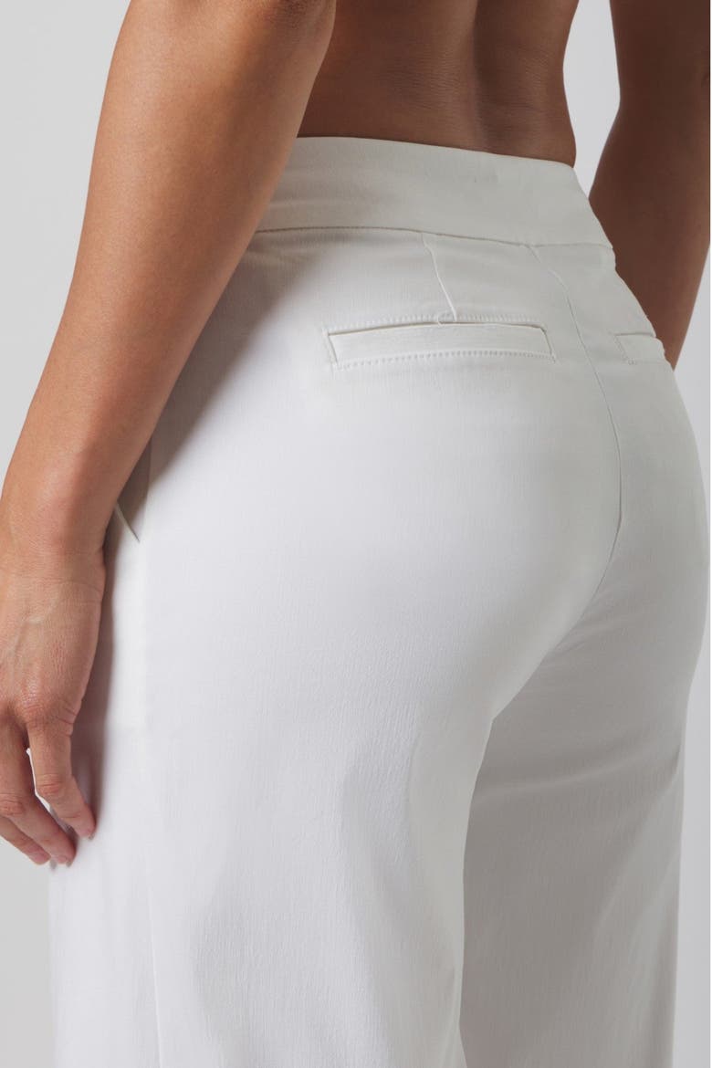 Catalina Stretch Cropped Wide-Leg Pant, Alternate, color, Ivory