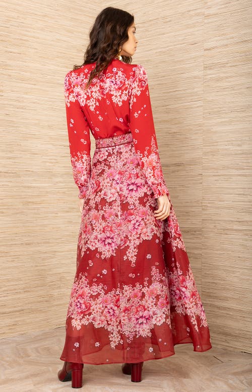 Hale Bob Baylor Organza Skirt In Red
