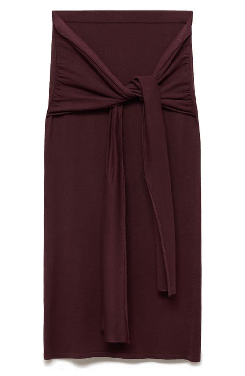 Mango Front Tie Midi Skirt