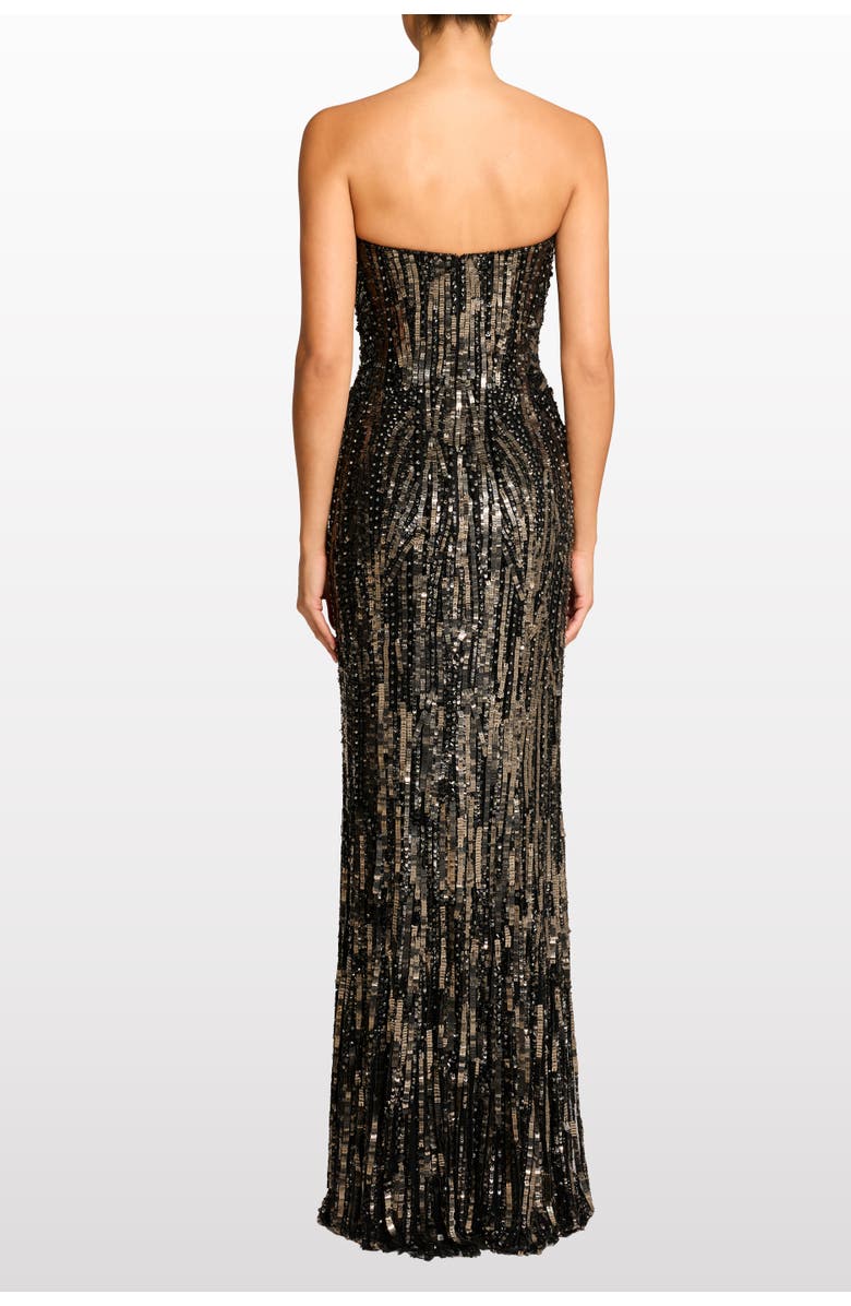 Jenny Packham Euphoria Sequin-Embellished Strapless Dress, Alternate, color, Liquorice