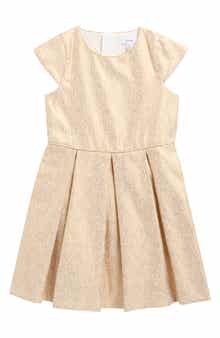 Reiss Kids' Nia Metallic Pleated Dress
