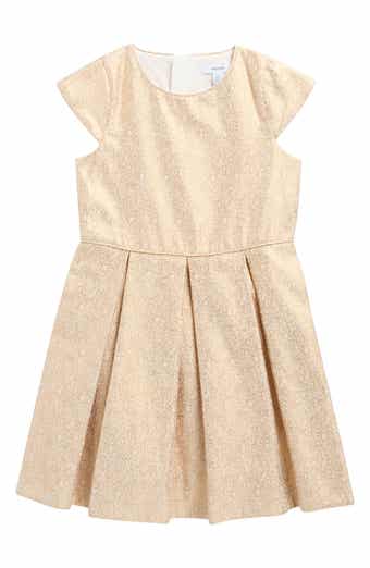 Reiss Kids' Nia Metallic Pleated Dress