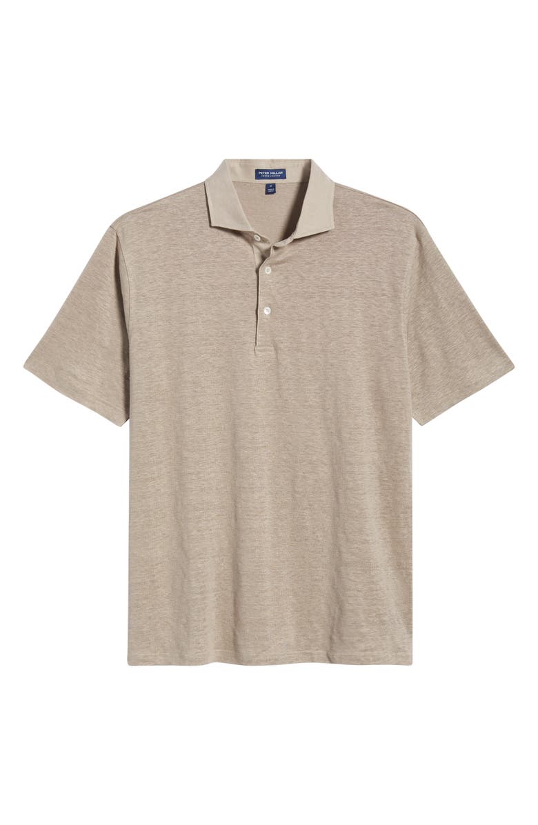 Peter Millar Asinto Tailored Fit Slub Linen Polo, Main, color, 