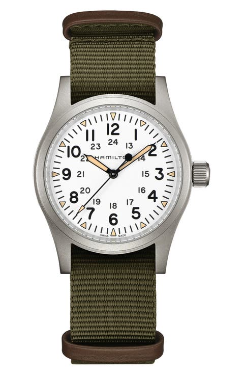 Khaki Field Mechanical NATO Strap Watch, 38mm