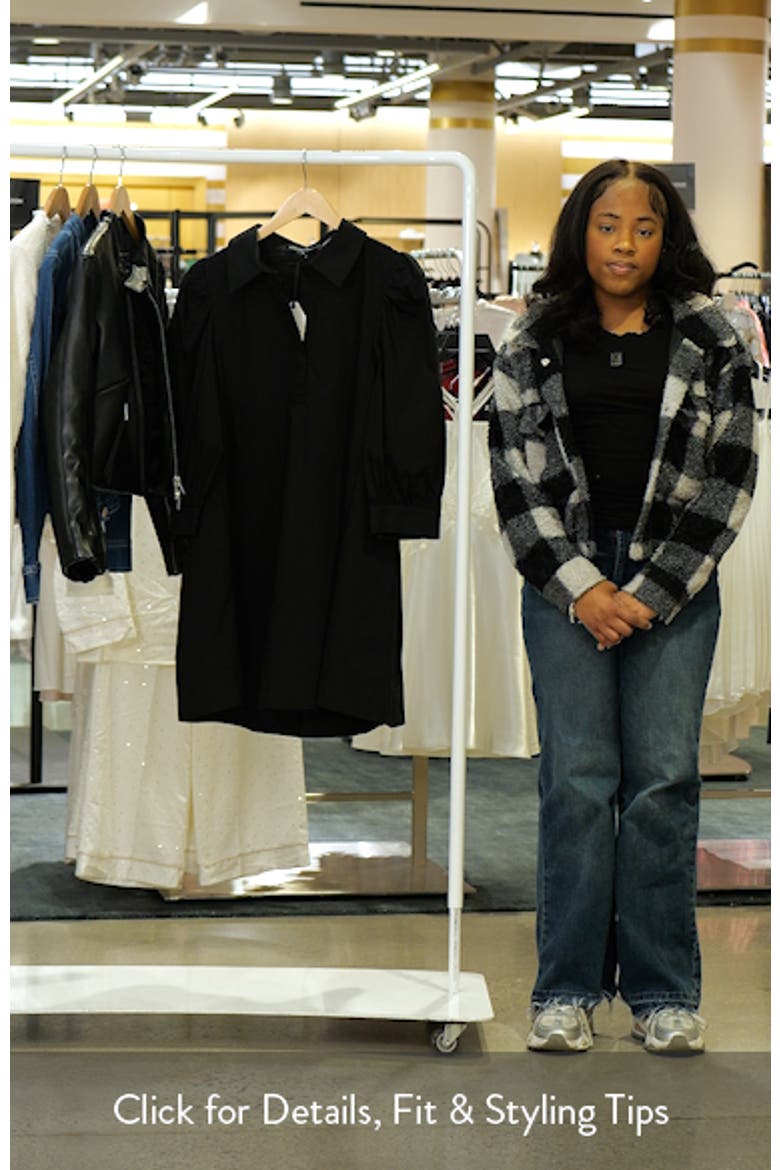 Puff Sleeve Mini Shirtdress video
