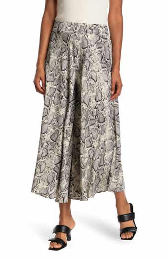 PATRIZIA LUCA Snake Skin Print Wide Leg Pants