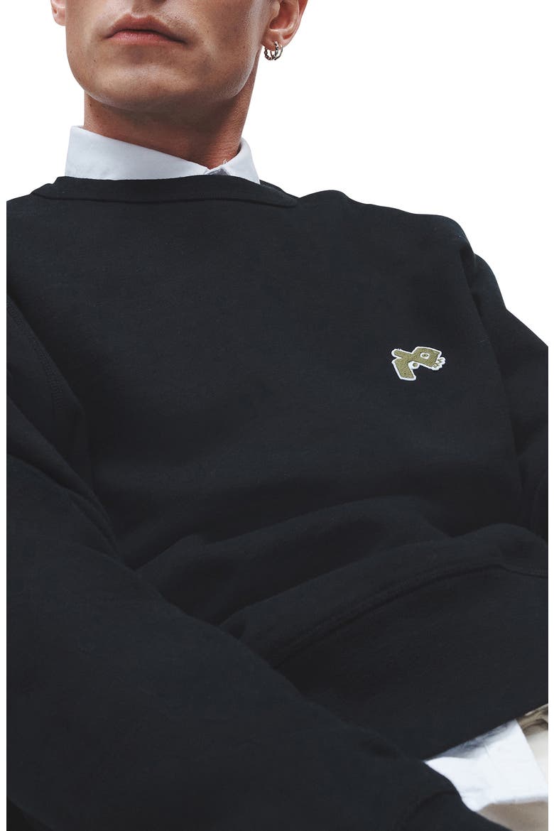 Monster Crewneck Sweatshirt, Alternate, color, BLACK