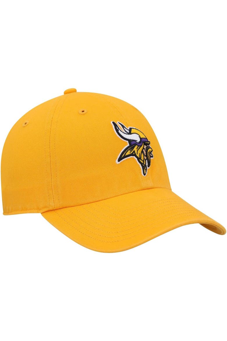 Men's '47 Gold Minnesota Vikings Clean Up Alternate Adjustable Hat, Alternate, color, Gold