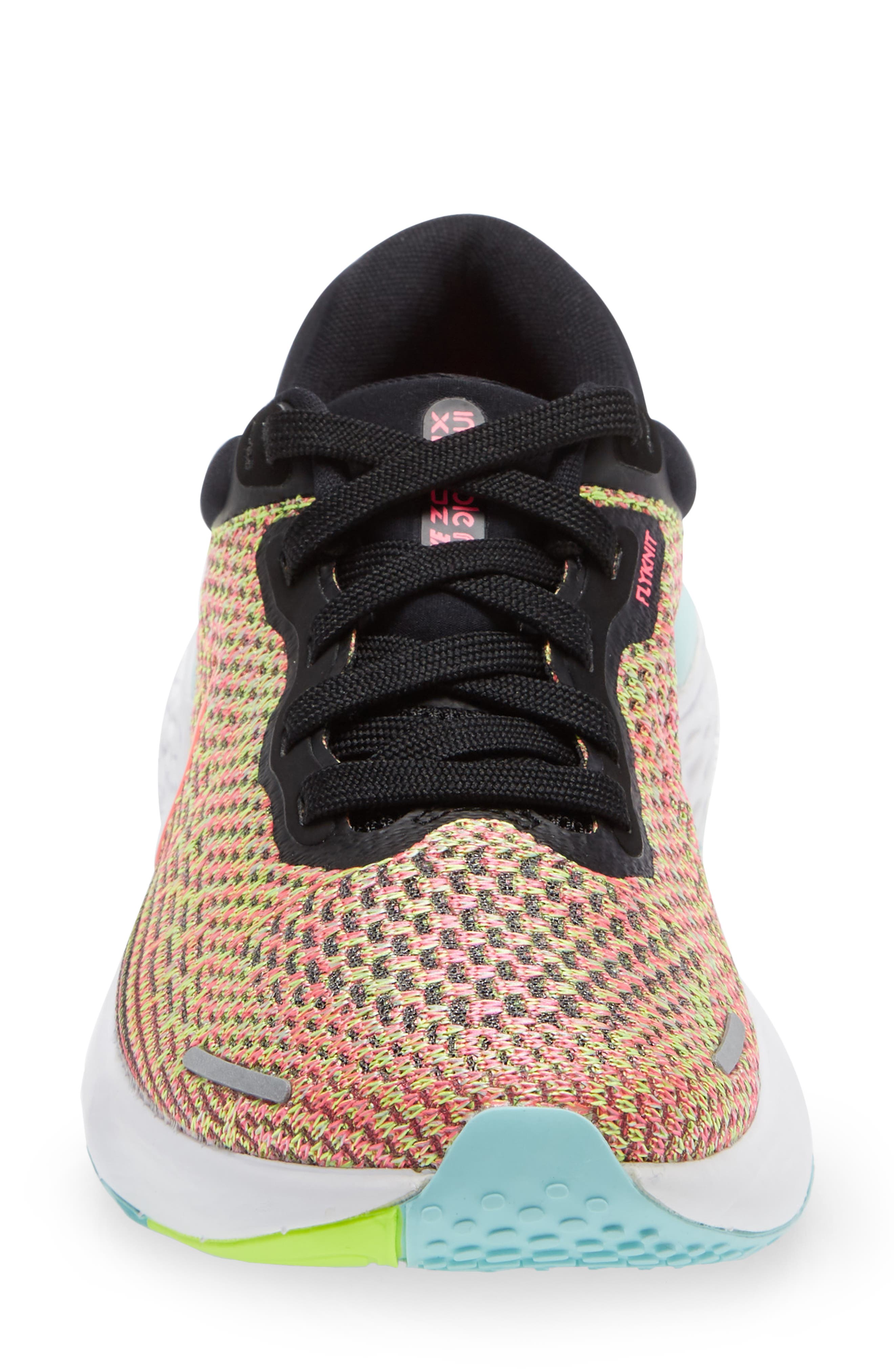 ZoomX Invincible Run Flyknit Running Shoe, Alternate, color, VOLT/ MANGO/ BLACK/ DEW