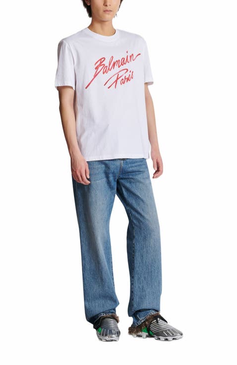 T-Shirt With Balmain Lipstick Print