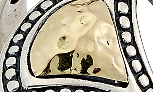 Samuel B. 18k & Silver Hammered & Dot Bypass Ring In Silver And Gold