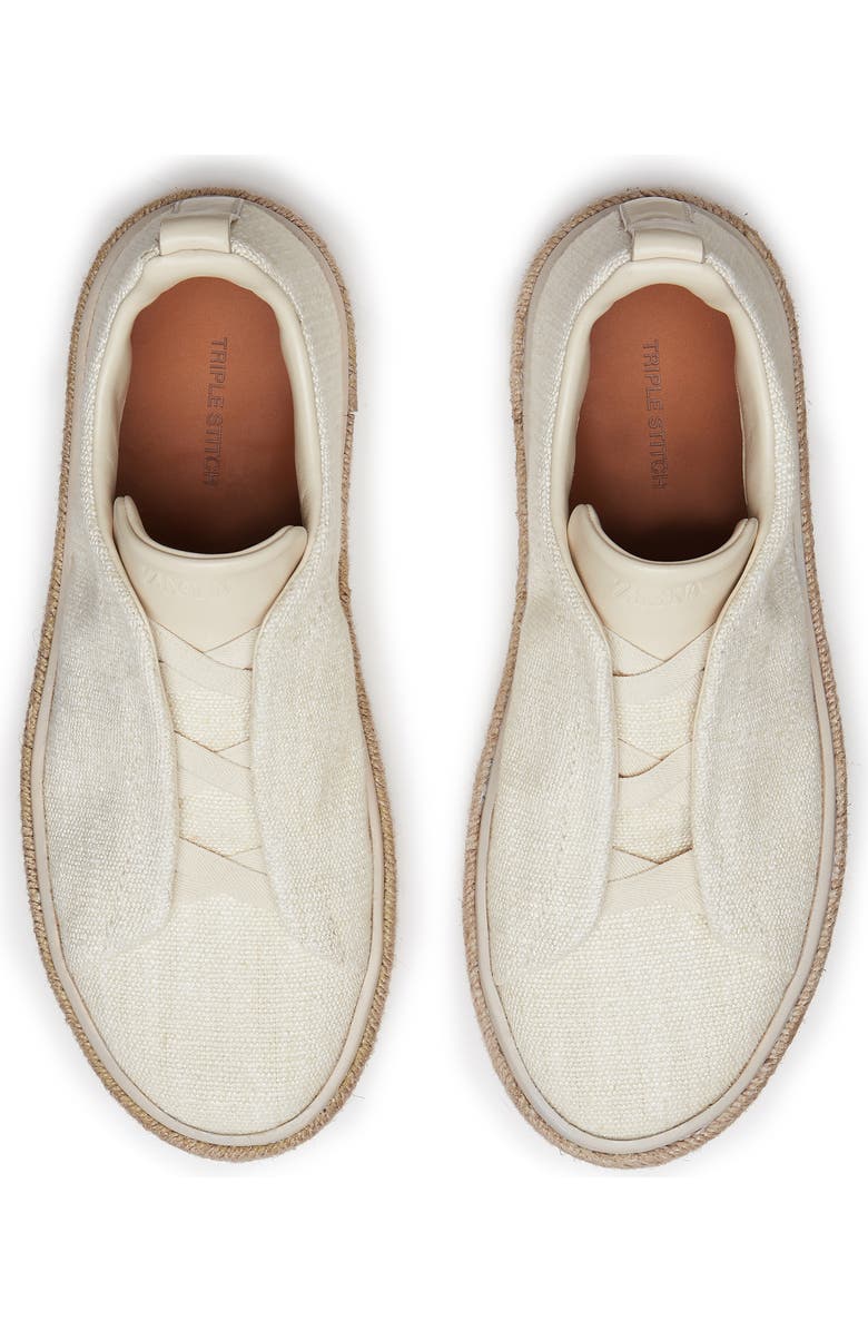 ZEGNA Triple Stitch Slip-On Espadrille Sneaker, Alternate, color,