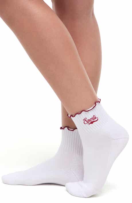 Nina 2-Pack Lettuce Edge Ankle Socks