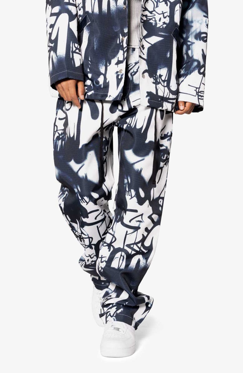 mnml Graffiti Coach Ripstop Pants, Alternate, color, 