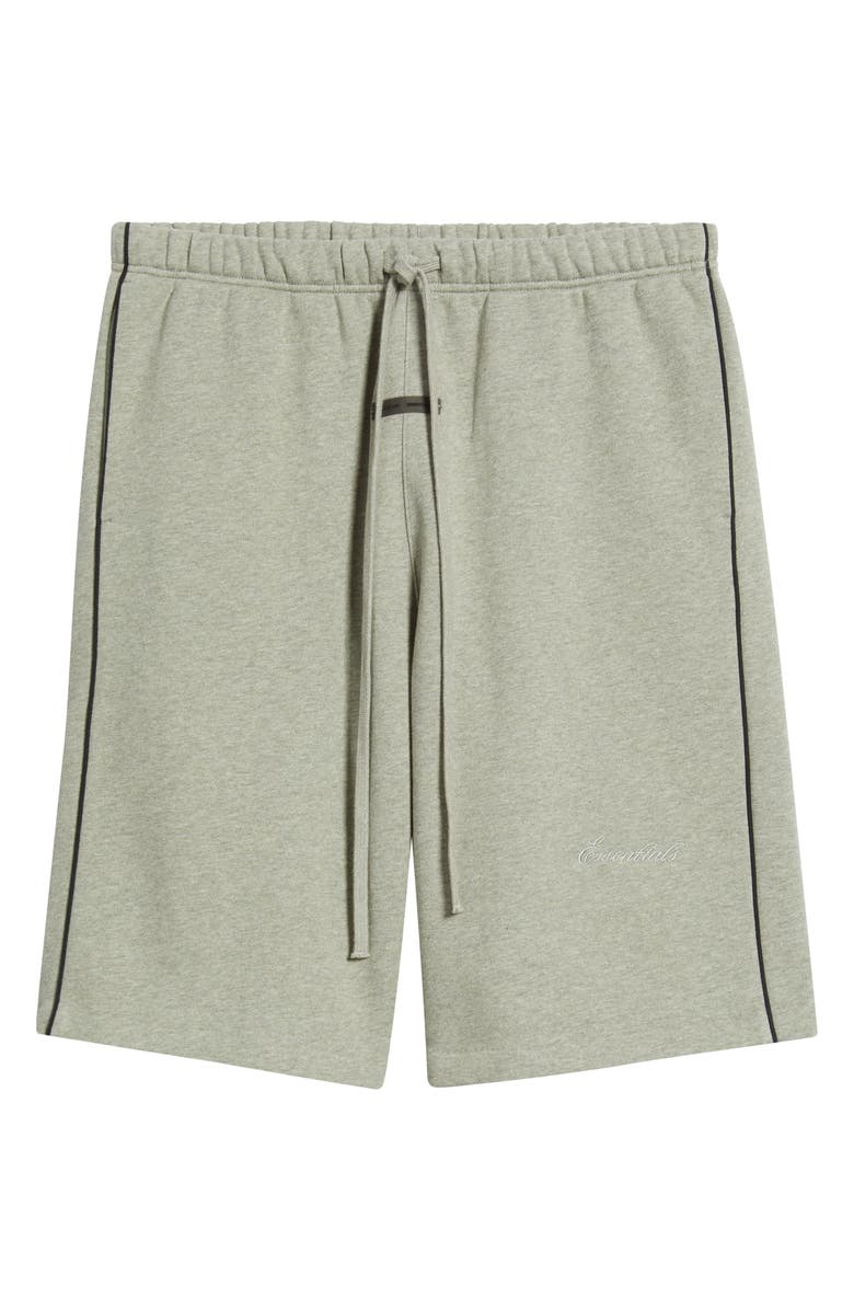 Fear of God Essentials Fleece Basketball Sweat Shorts, Alternate, color, Concrete Heather/ Black