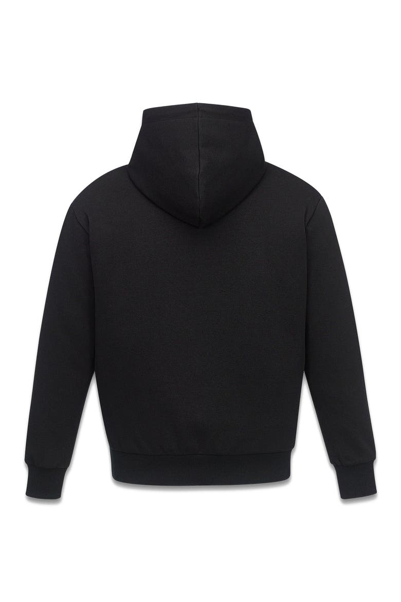 Essential Logo Patch Ponte Hoodie, Alternate, color, Black
