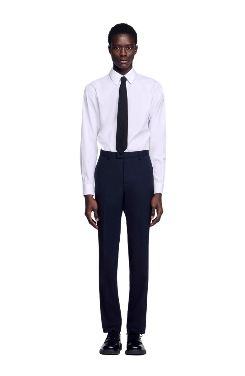 SANDRO Classic wool suit trousers, Alternate, color, 