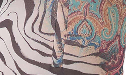 Afrm Harris Mixed Print Mesh Bodysuit In Multi