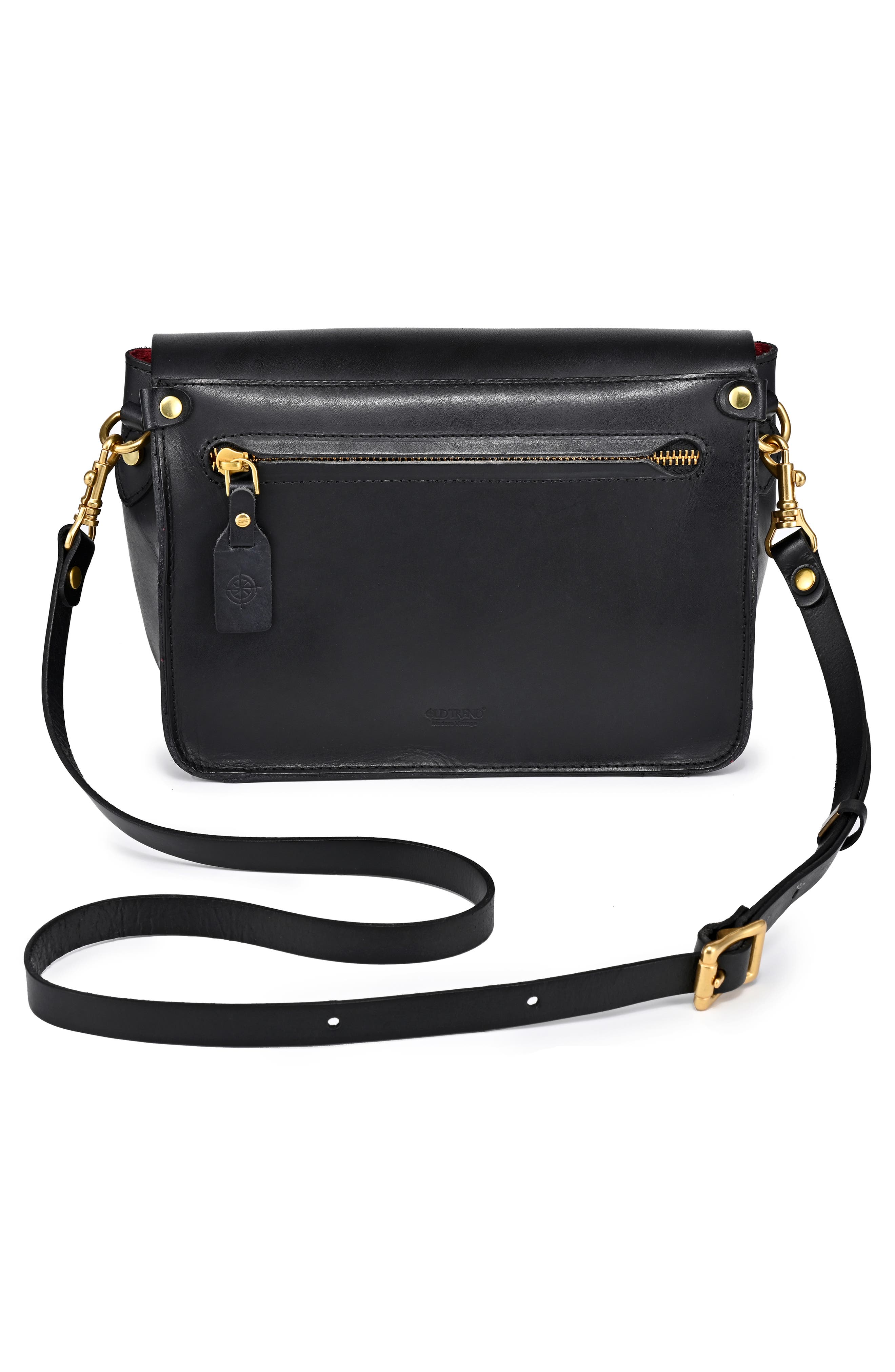 OLD TREND Isla Leather Crossbody Bag, Alternate, color, Black