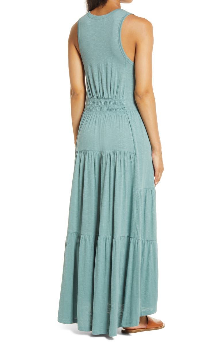 Caslon<sup>®</sup> Tiered Smocked Waist Jersey Maxi Dress, Alternate, color,