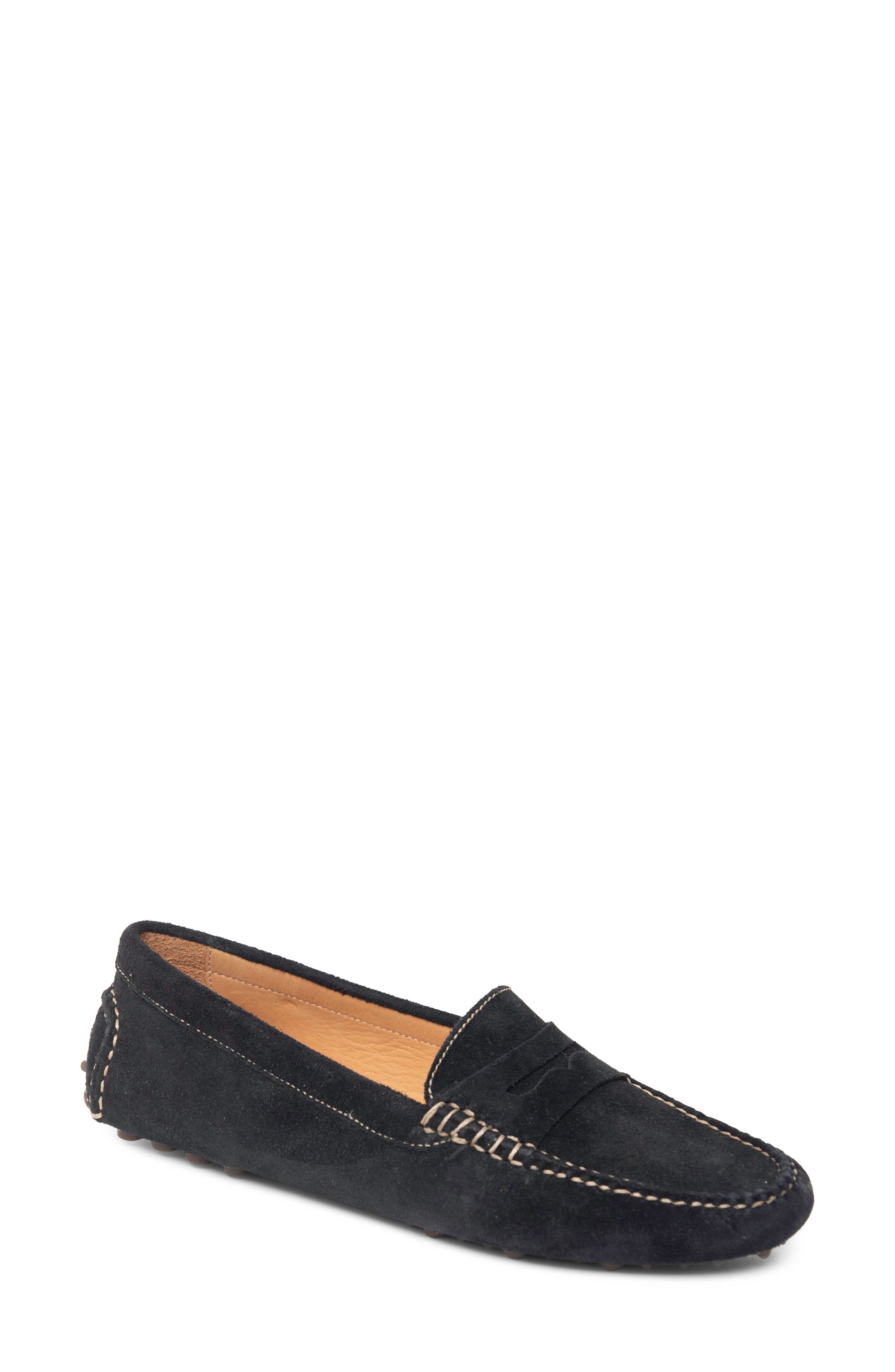 Jolene Driving Moccasin, Main, color, BLACK SUEDE