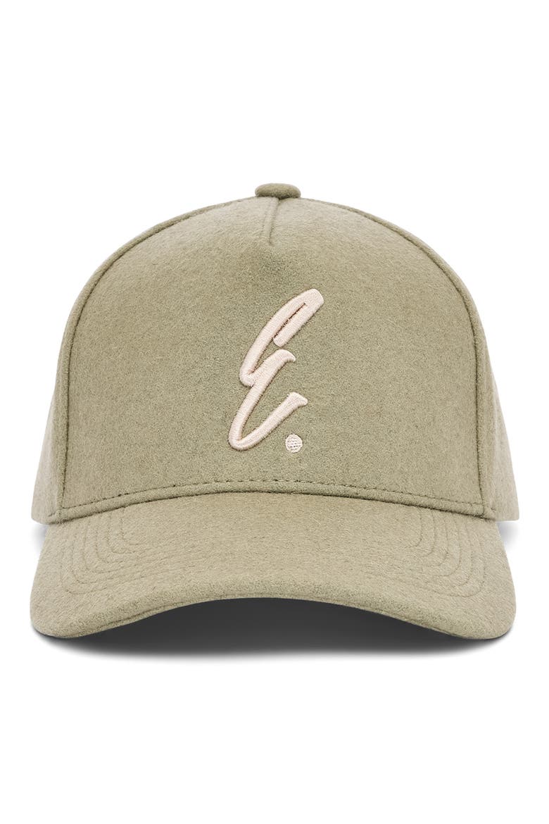 Logo Embroidered Wool Melton Snapback Hat, Alternate, color, KHAKI