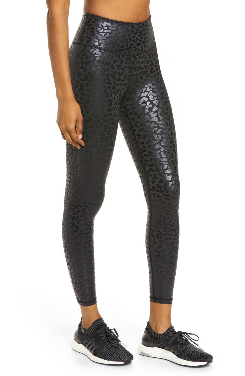 IVL Collective Chi Chi Foil Animal Print High Waist Leggings, Alternate, color, 