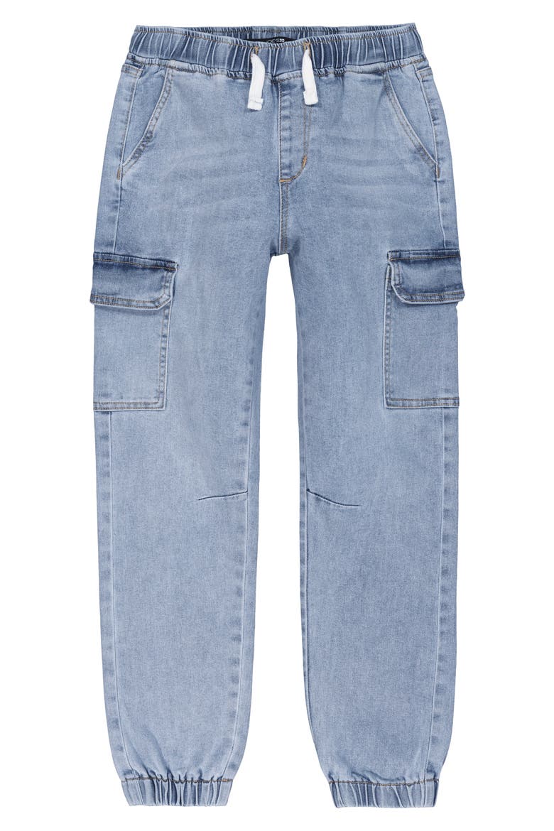 Kids' Legend Drawstring Cargo Jeans, Main, color, LIGHT WASH