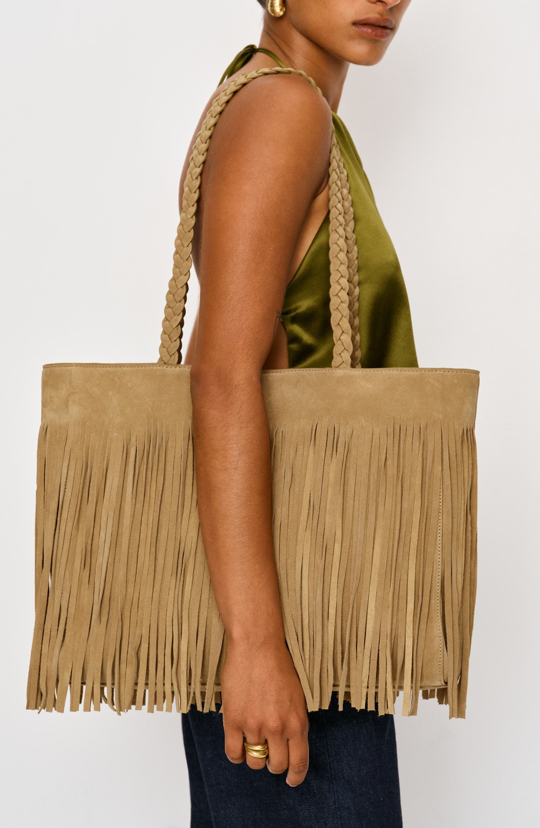 Luna Suede Tote Bag, Alternate, color, HAZEL SUEDE