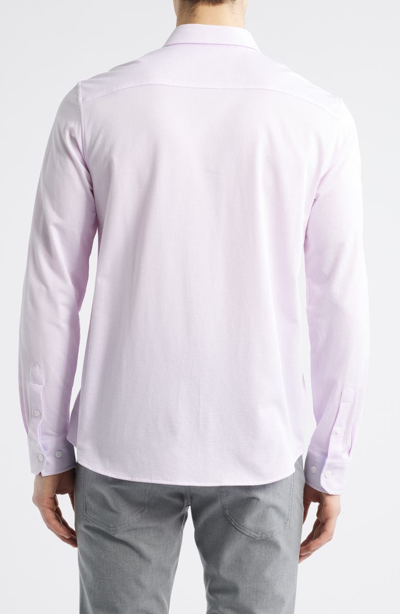 Johnston & Murphy XC Flex Pin Check Button-Up Shirt, Alternate, color, Pink