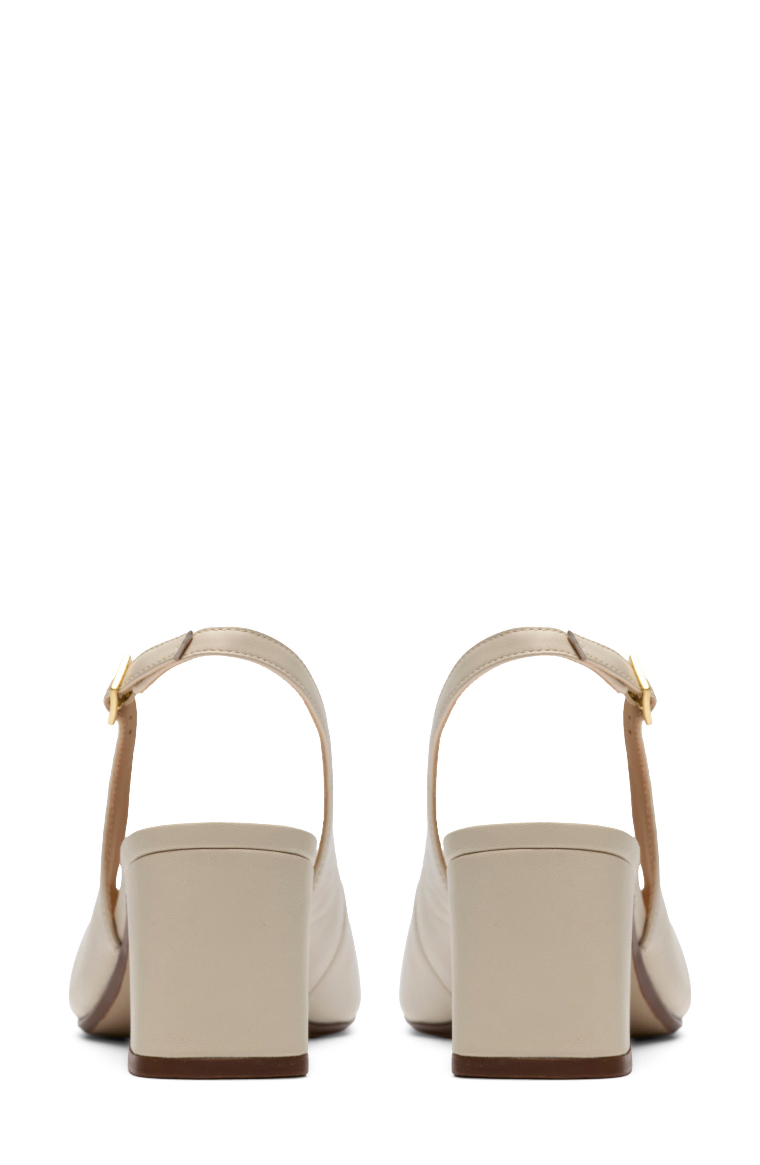 Fernie Square Toe Slingback Pump, Alternate, color, CREAM LEATHER