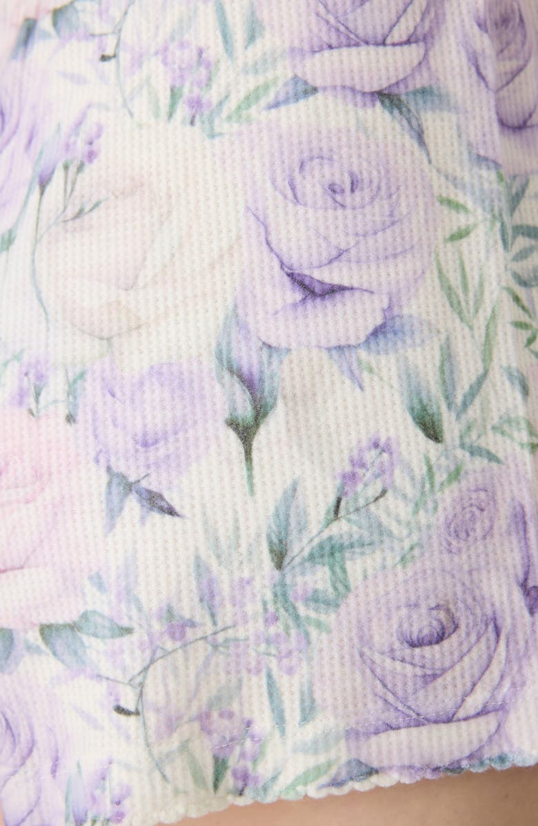PJ Salvage Violet Rose Thermal Pajama Shorts, Alternate, color, Ivory
