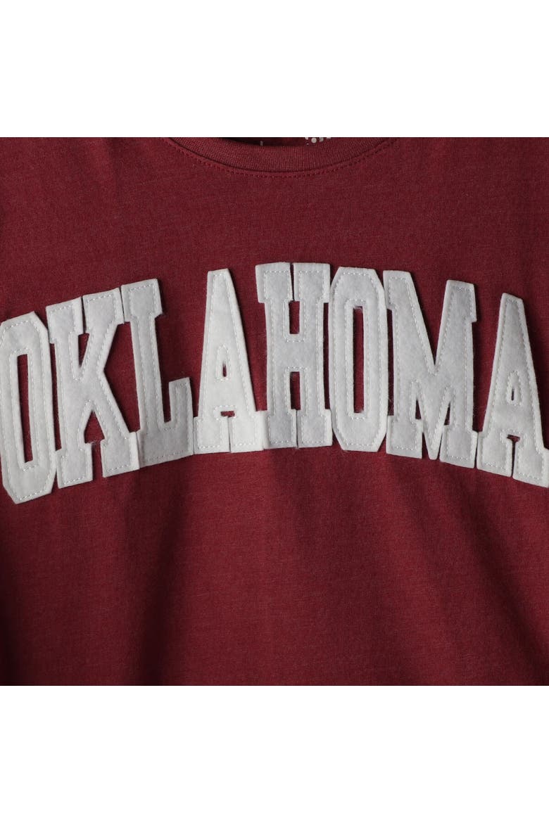 Women's Pressbox Heathered Crimson Oklahoma Sooners Two-Hit Canyon Long Sleeve T-Shirt, Alternate, color, Crimson