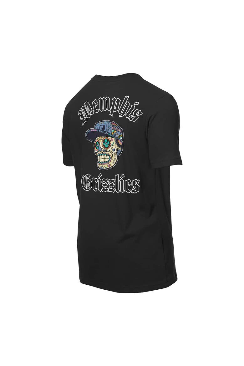Men's New Era Black Memphis Grizzlies Sugar Skulls T-Shirt, Alternate, color, Black