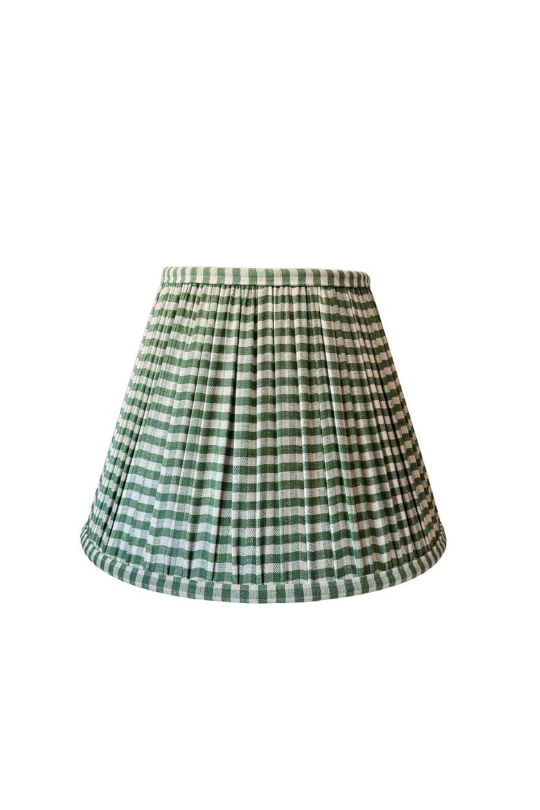 Gingham Empire Shade, Alternate, color, Olive