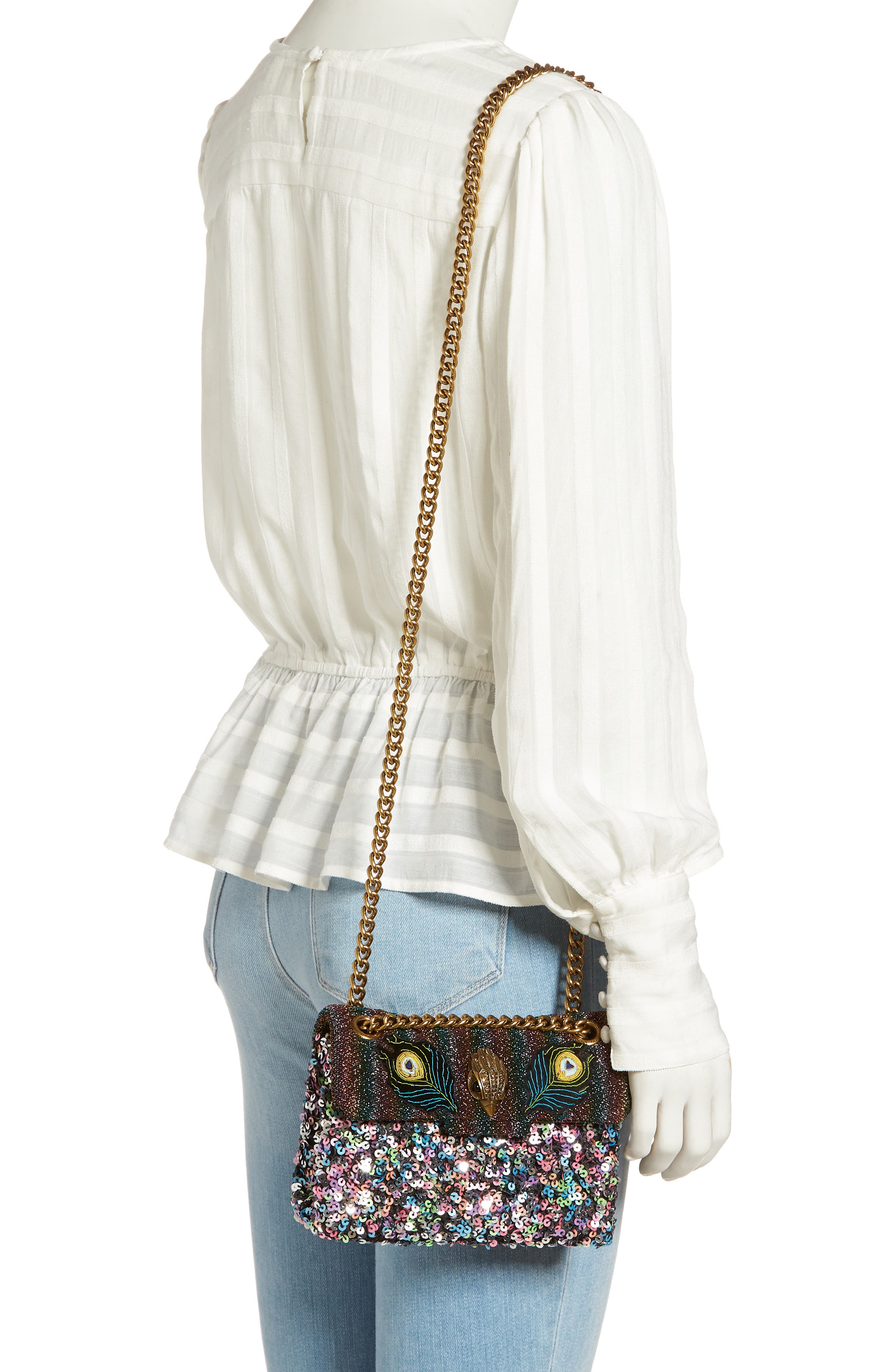 Kurt Geiger London Mini Kensington Sequin Crossbody Bag, Alternate, color, 