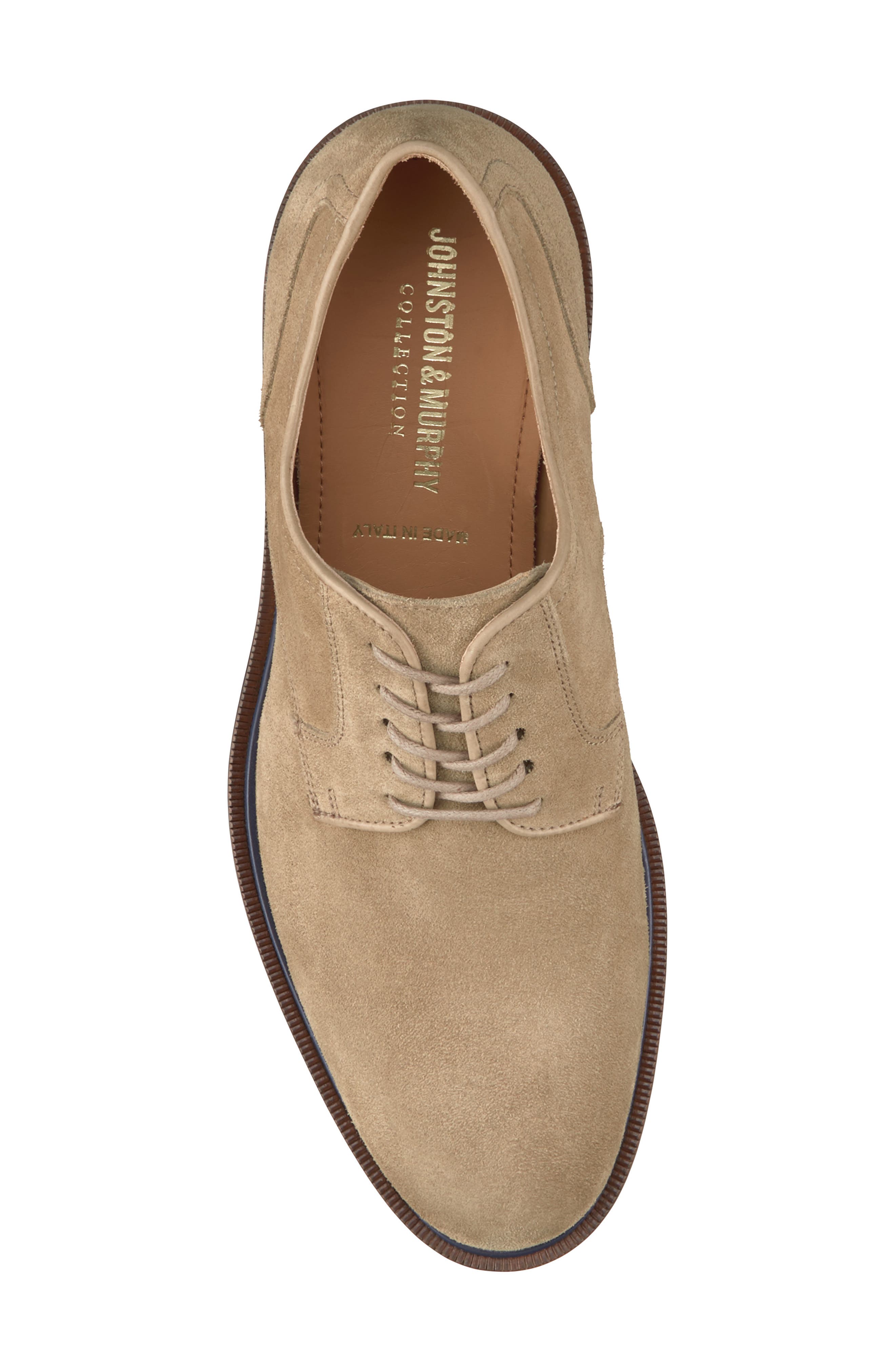 Hartley Plain Toe Derby, Alternate, color, TAUPE ITALIAN SUEDE