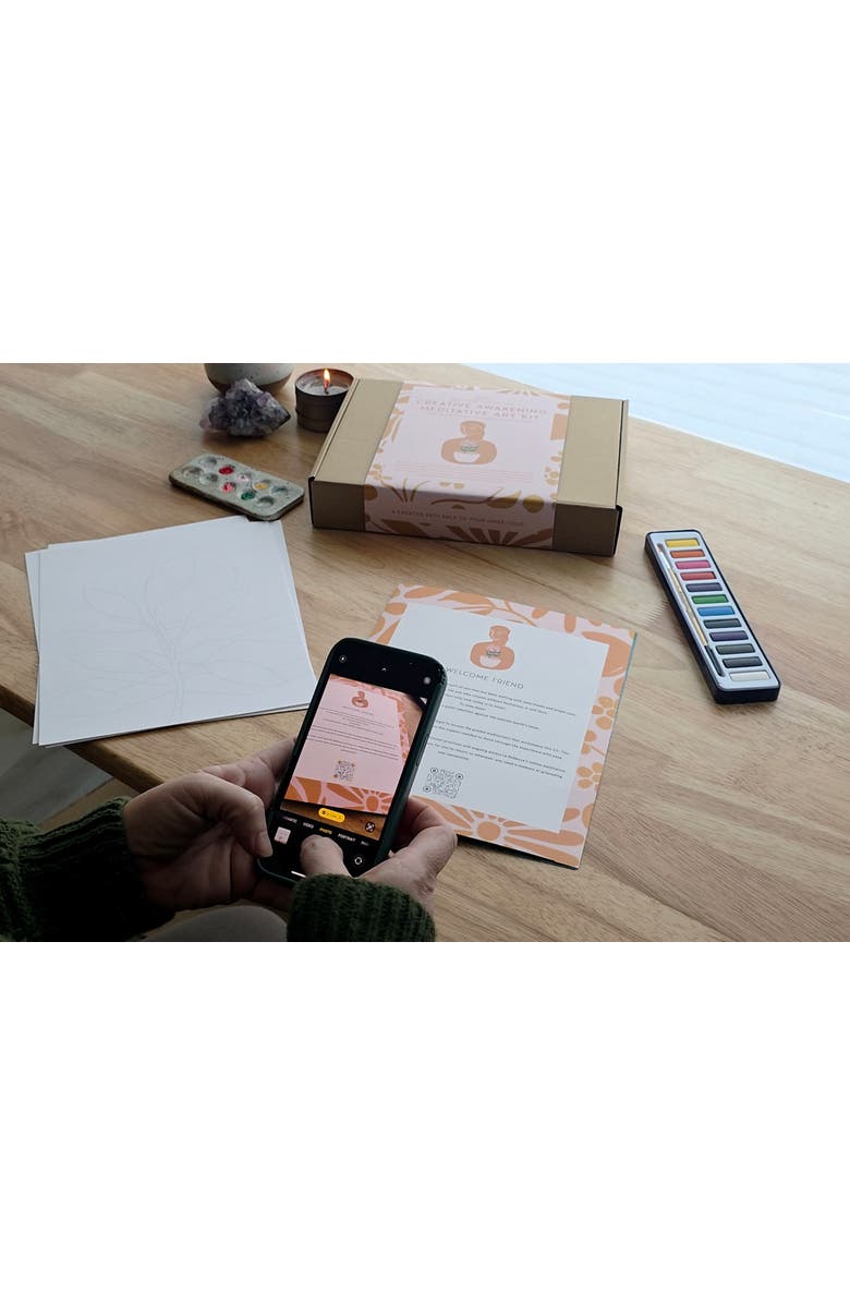 Breathe People Creative Reawakening Meditative Art Kit, Alternate, color, Peach