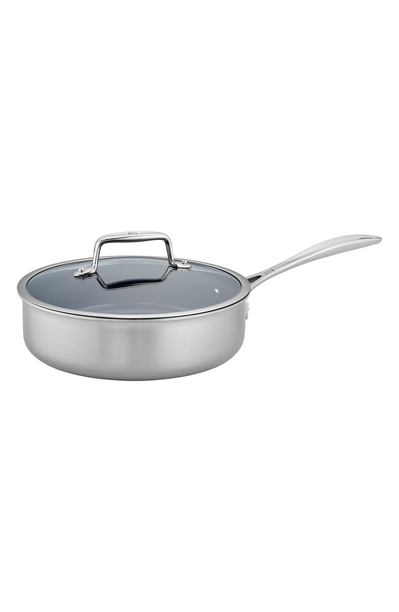 ZWILLING Clad CFX 3-Quart Nonstick Sauté Pan, Main, color, Stainless Steel