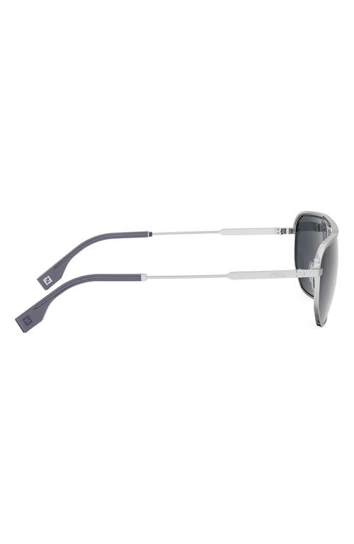 FENDI FENDI TRAVEL 61MM RECTANGULAR SUNGLASSES