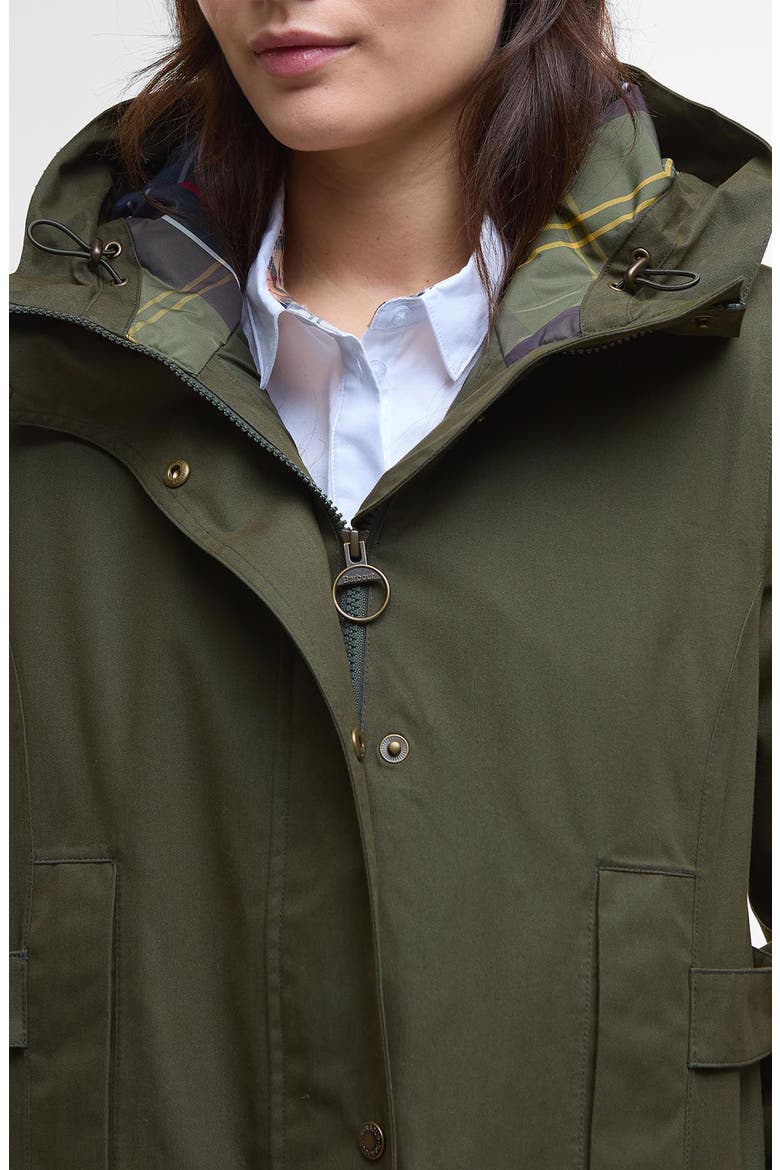 Bamburgh Hooded Waterproof Jacket, Alternate, color, OLIVE/ CLASSIC